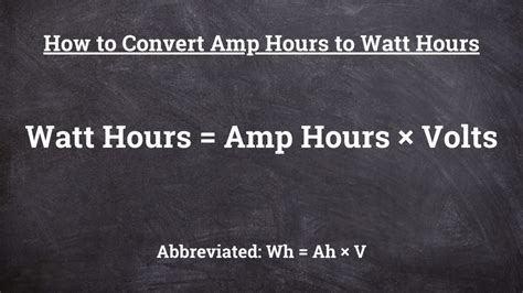 Hours To Watt Hours Ah To Wh Conversion Calculator Footprint Hero