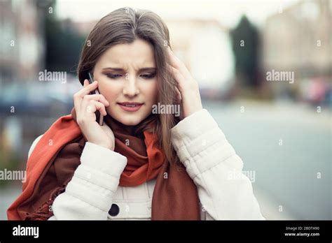 Bad News Sad Woman On Phone Closeup Portrait Headshot Of Beautiful