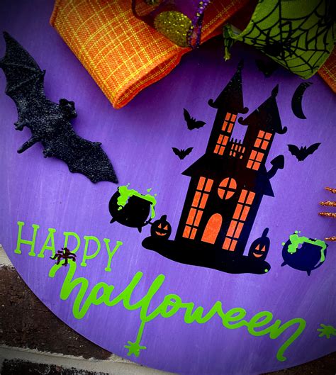 Happy Halloween Door Hanger For Front Door T For Birthday Etsy