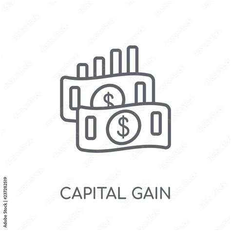 Capital Gain Linear Icon Modern Outline Capital Gain Logo Concept On