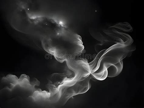 Black and White Smoke Illustration Stock Illustration - Illustration of ...