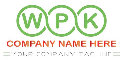 Premium Vector | Wpk letter logo design