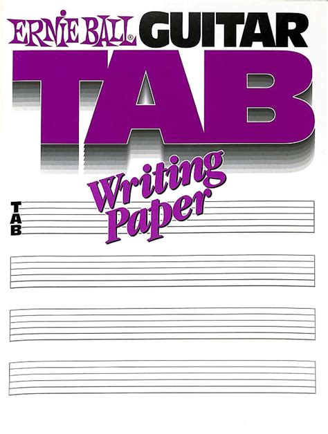 Ernie Ball P07021 Guitar Tab Writing Paper Book Reverb