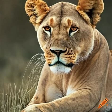 Close Up Of A Lioness On Craiyon