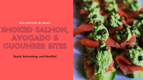 Smoked Salmons And Avocado Cucumber Bites