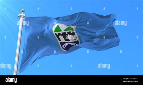 Flag Of Sarajevo Capital City Of Bosnia And Herzegovina 3d Rendering