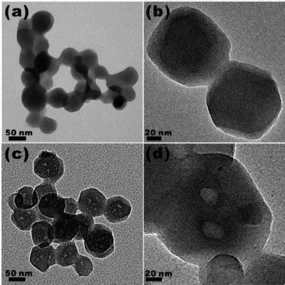 TEM Images Of ZIF 8 At Di Ff Erent Magni Fi Cation Levels A And B