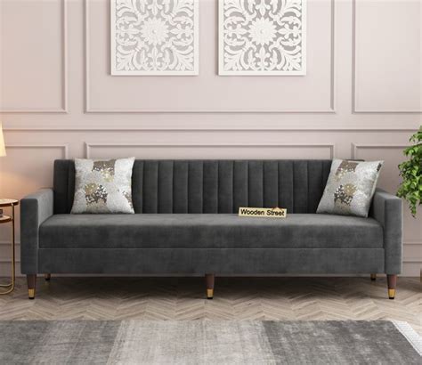 Buy Everett L Shape Corner Fabric Sofa Velvet Graphite Grey At 26