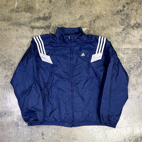 Adidas Vintage Track Jacket 90s Sports Full Zip Rain Shell Etsy