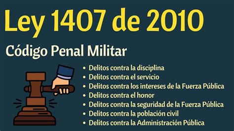 Ley De C Digo Penal Militar Parte Especial Delitos Youtube