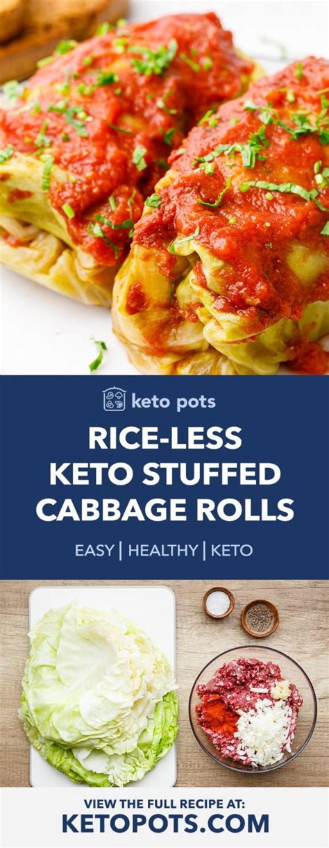 Rice Less Keto Stuffed Cabbage Rolls Comforting Crockpot Recipe Keto Pots