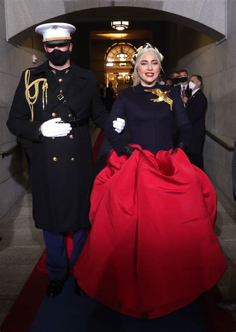 Lady Gaga Wears a Schiaparelli Confection to Sing at Joe Biden’s ...