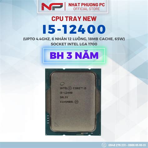 Bộ Vi Xử Lý Cpu Intel Core I5 12400f 12400 12600k I5 13400f 13400 13500 11400f Tray