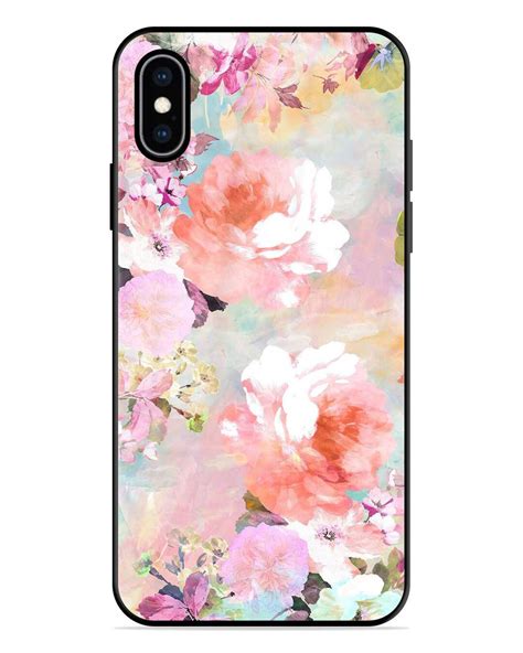 Buy Watercolor Flower Art Premium Prined Glass Covers For Apple Iphone