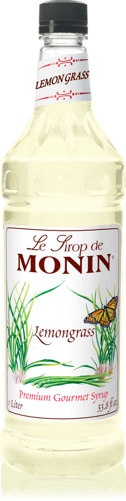 Monin Lemongrass 1l Refreshing Lemongrass Flavored Syrup For Exquisite Beverages