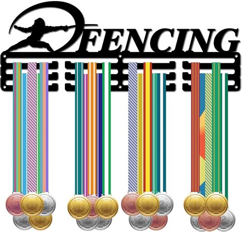 Medal Holder Fencing Medal Hanger Display Black Iron Sports Medals Rack