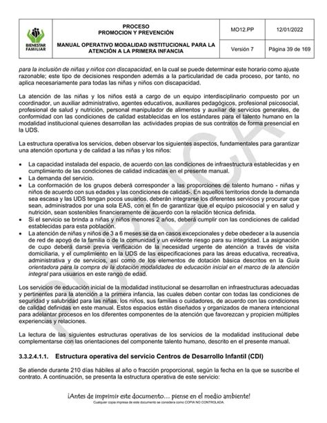 Mo Pp Manual Operativo Modalidad Institucional V Pdf