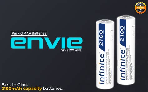 ENVIE AA2100RTU4PL Infinite High Capacity 2100 MAh AA Ni MH