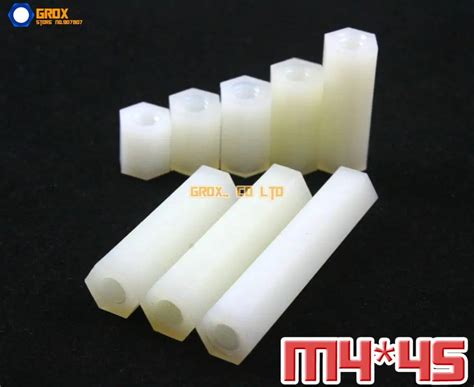 50 Pieces Nylon M4 X 45mm Female Pcb Motherboard Standoff Spacer In Washers From Home