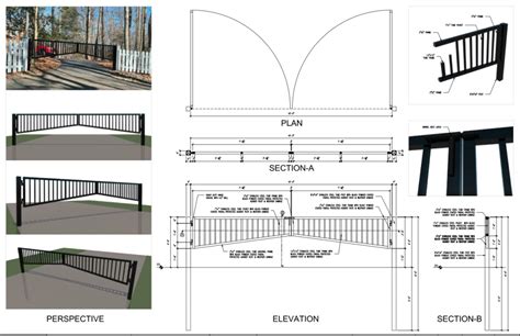 Dual Swing Driveway » Dual Swing Driveway Steel Gate - Medina Style