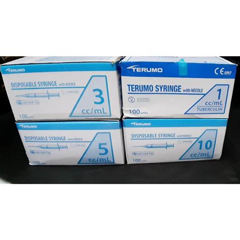 Terumo Disposable Syringe With Needle Luer Lock Tip Pcs Box Sizes