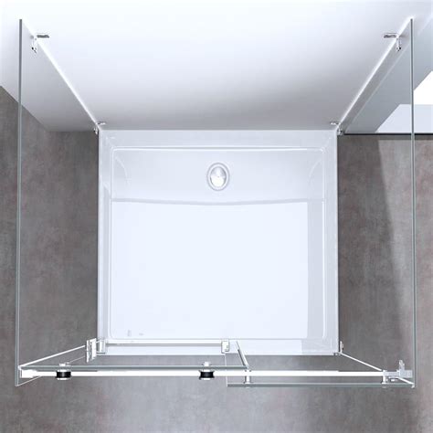 Buy Durovin Bathrooms U Shape Rectangular Framless Shower Enclosure