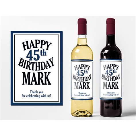 Happy Birthday - Custom Wine Bottle Birthday Labels – Liquid Courage Flasks