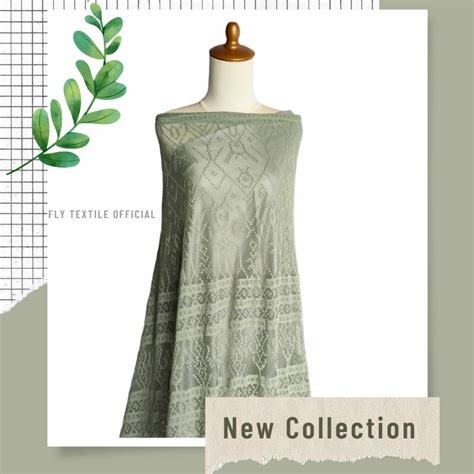 Jual Kain Brokat Brukat Salur Malika Motif Etnik Sage Green Brukat