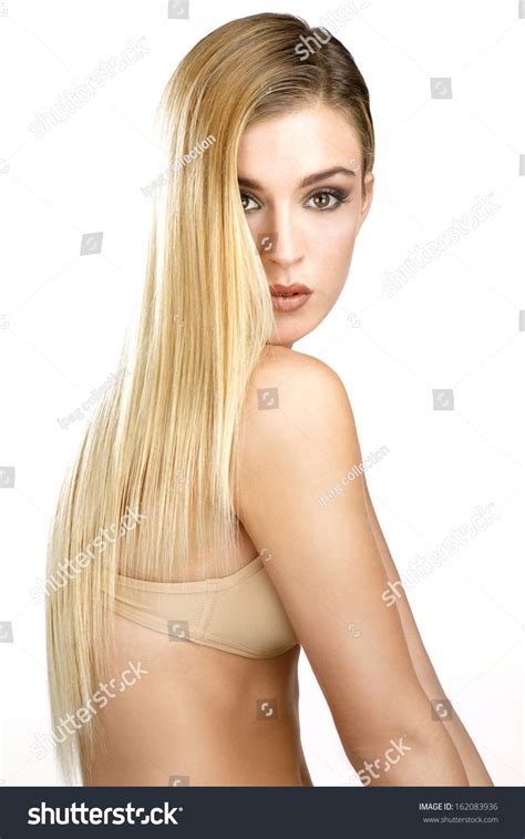 Beautiful Model Showing Her Perfect Blonde Stock Photo 162083936 Shutterstock