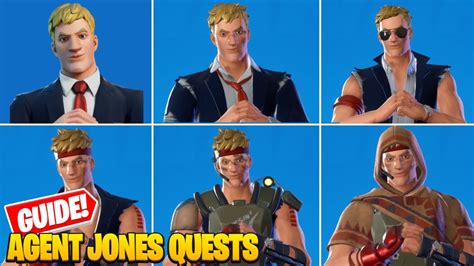 Fortnite Complete Agent Jones Guide How To Unlock All Agent Jones Styles Youtube