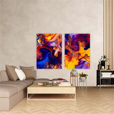 Diptych Canvas Wall Decor Prismat