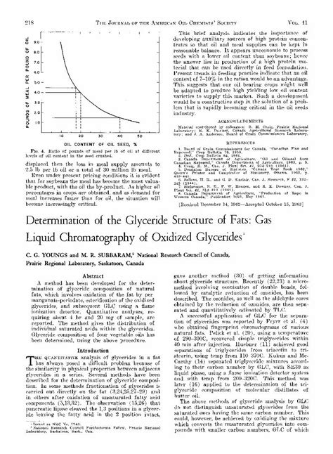 (PDF) Determination of the glyceride structure of fats: Gas liquid ...