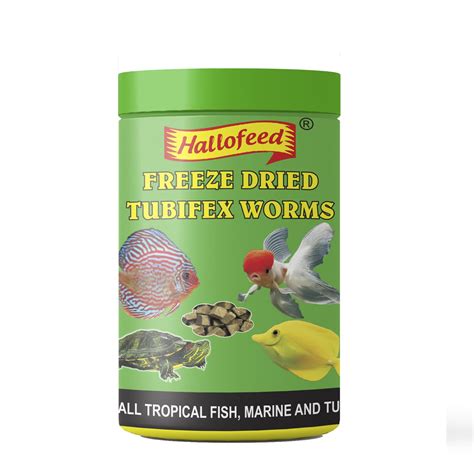 Hallofeed Freeze Dried Tubifex Worms Fish Food G For All Types Of