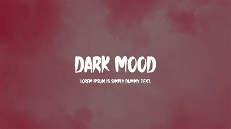 Dark Mood Font : Download Free for Desktop & Webfont