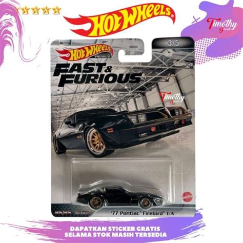 Promo Hot Wheels Premium Fast Furious 77 Pontiac Firebird T A Black Diskon 13 Di Seller