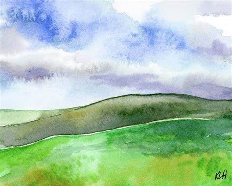 Northern England Rolling Hills Painting By Kristy Herman Pixels