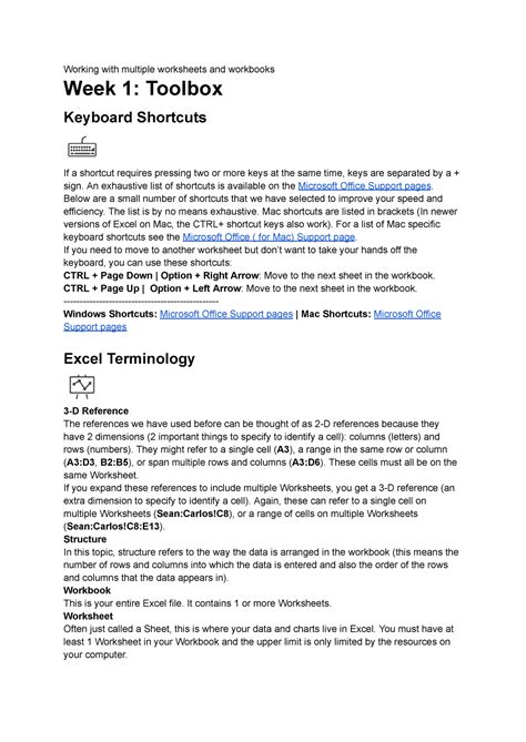 Excel Skills For Business Intermediate I Working With Multiple