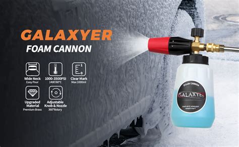 GALAXYER Snow Foam Cannon 1000ml Heavy Duty Snow Foam Gun Sprayer Car