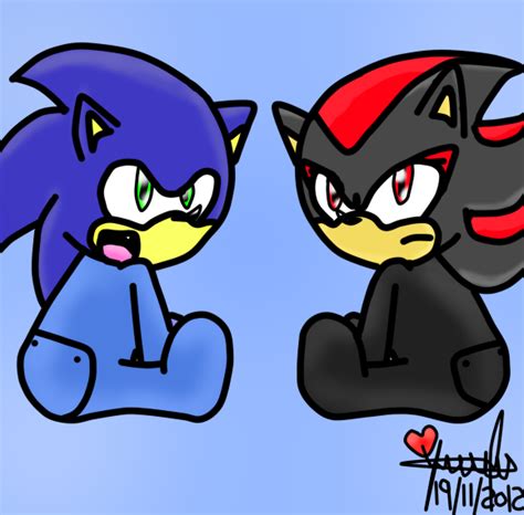 Sonic and Shadow Babies!!! :3 by THEBESTYANNERYS on DeviantArt