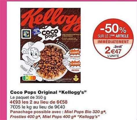 Promo Coco Pops Original Kellogg S Chez Monoprix ICatalogue Fr