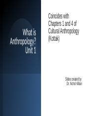 What Is Anthropology RCBC Unit 1 Pptx What Is Anthropology Unit 1