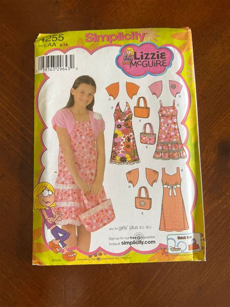 Simplicity Lizzie Mcguire Pattern Uncut And Factory Folded Girls