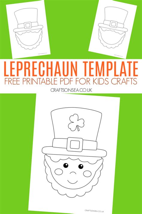 Leprechaun Template (FREE Printable) - Crafts on Sea