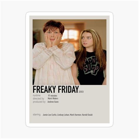 Freaky Friday Poster Film Posters Minimalist Iconic Movie Posters