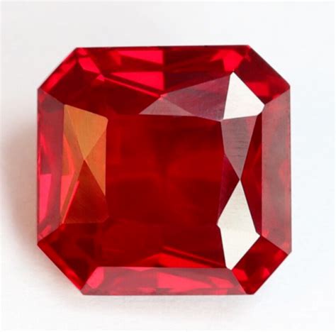 14 60 Ct Certified Natural Burma Red Ruby Square Cut Loose Gemstone 12