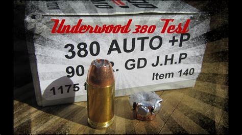 Underwood Ammo Gold Dot 380 P Ballistics Gel Test Review YouTube