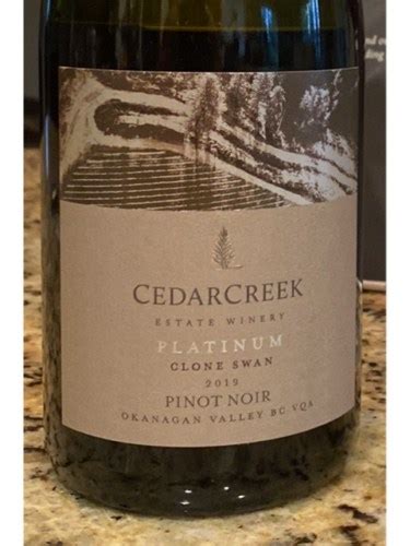 Cedar Creek Estate Winery Platinum Clone Swan Pinot Noir Vivino US