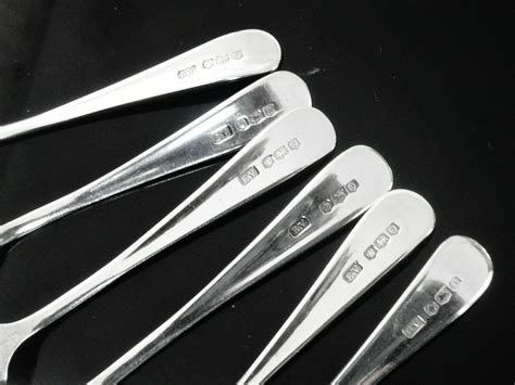 Sterling Silver Coffee Spoons Set Sheffield Emile Viner