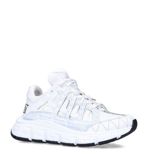 Womens Versace White Trigreca Sneakers Harrods Uk