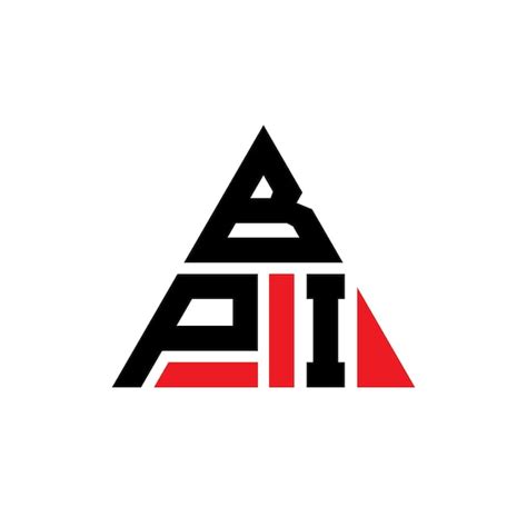 Diseño de logotipo de letra triangular de BPI con forma de triángulo